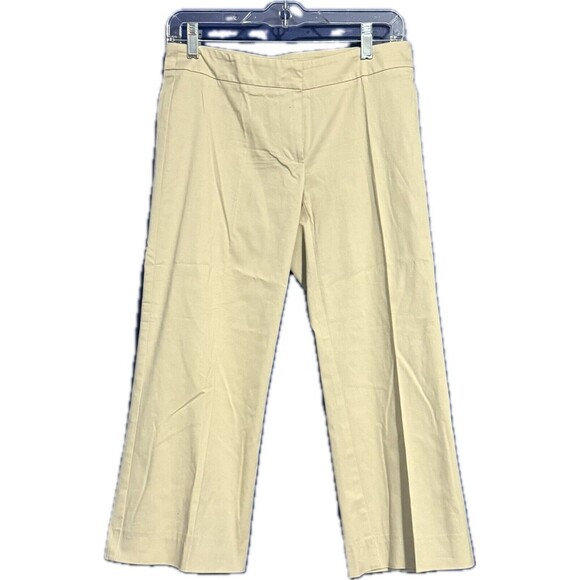 Trina Turk Women’s Pants Tan Crop Khaki Straight Leg Dress Pants Trousers Size 0 - Picture 1 of 3
